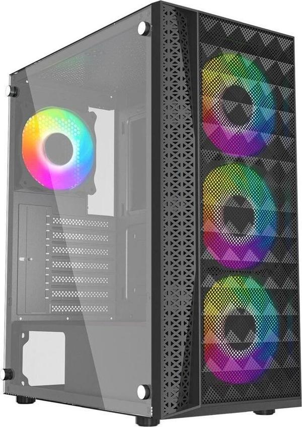 GAMEBOOSTER GB-G2616B Powersız Siyah Mesh Panel Mid Tower ATX Kasa - Image 1