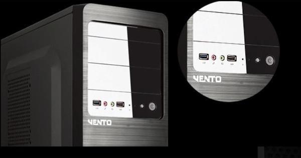 VENTO VS114F 350W Peak Siyah Mid Tower ATX Kasa - Image 1