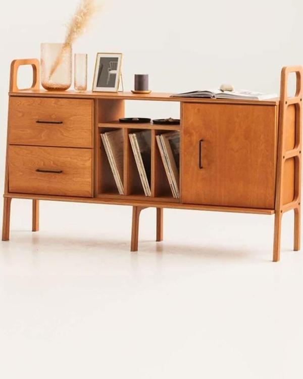 Woodesk Brise Masif Ahşap, Dolap Ve Konsol, 140X90, Tik Renk, Cpt4688-140 - Image 1