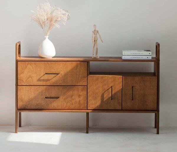 Woodesk Holz Masif Ahşap, Dolap Ve Konsol, 140X90, Tik Renk, Cpt4681-140 - Image 1