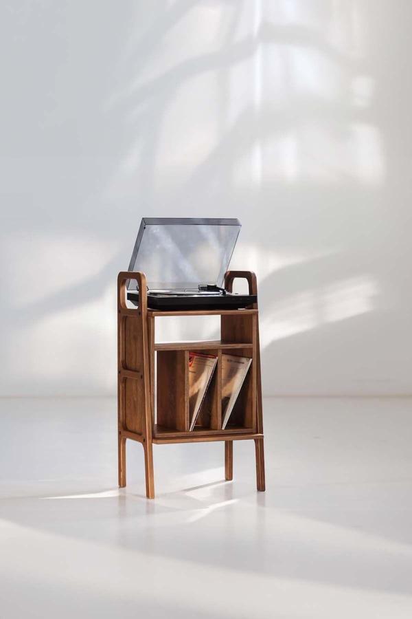 Woodesk Lyric Masif Ahşap Kitaplık Ve Pikap Standı, 50X40 - Image 1