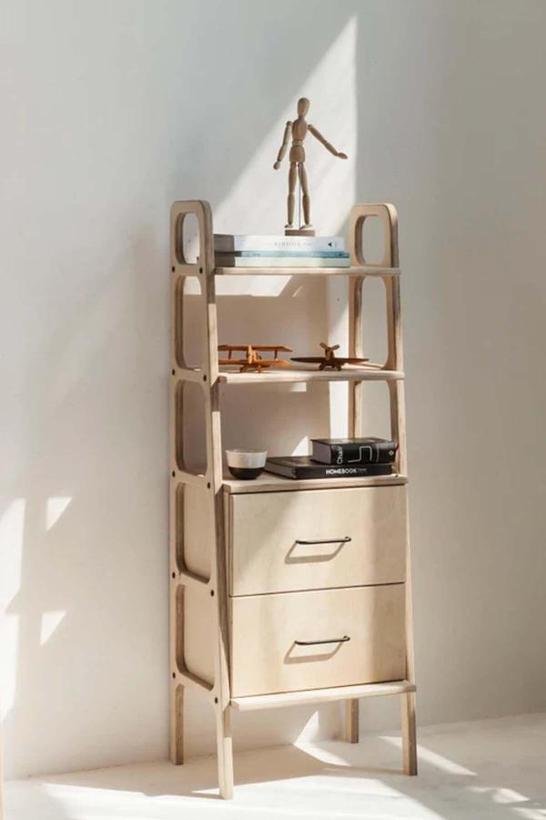 Woodesk Stanza Masif Ahşap, 140X50, Natural Renk, Kitaplık Ve Raf Ünitesi, Cpt4677-50 - Image 1