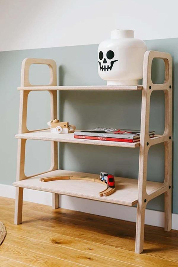Woodesk Suono Masif Ahşap Kitaplık Ve Raf Sistemi, 90X75 - Image 1