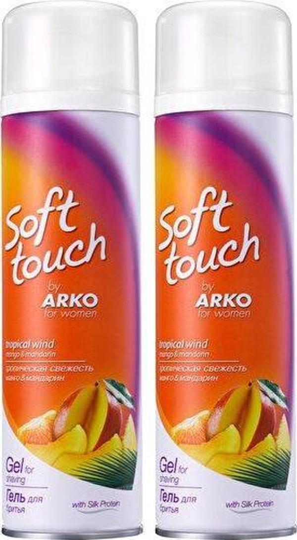 Arko Soft Touch Tropical Wind Kadın Tıraş Jeli 2X200 ml - Image 1