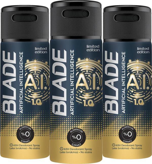 Blade Artificial Intelligence 1.0 Deodorant 3 x 150 ML - Image 1