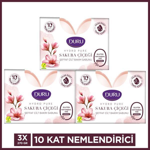 Duru Hydro Pure Sakuraçiçeği 6 Adet Sabun 3X270 gr - Image 1