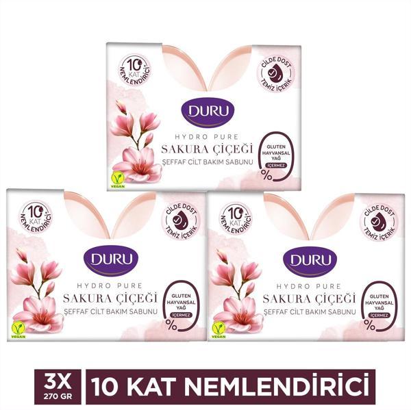 Duru Hydro Pure Sakuraçiçeği 6 Adet Sabun 3X270 gr - Image 1