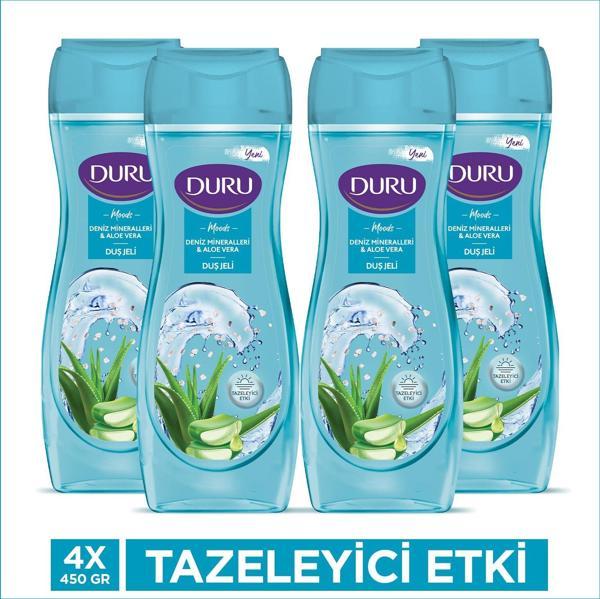 Duru Moods Deniz Mineralleri & Aloe Vera Duş Jeli 4x450ml - Image 1