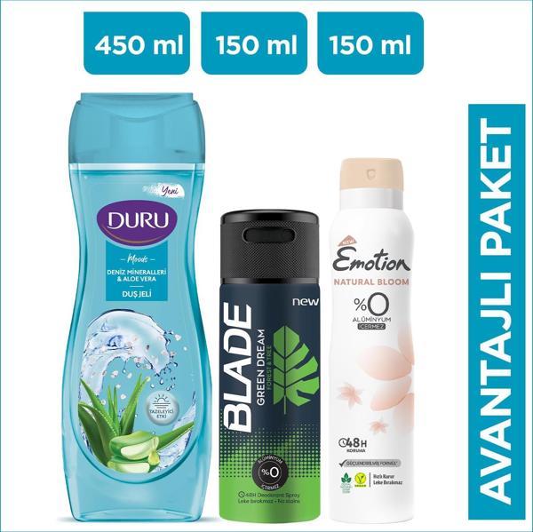 Kişisel Bakım 3'lü Set (Duş Jeli, Erkek & Kadın Deodorant) - Image 1