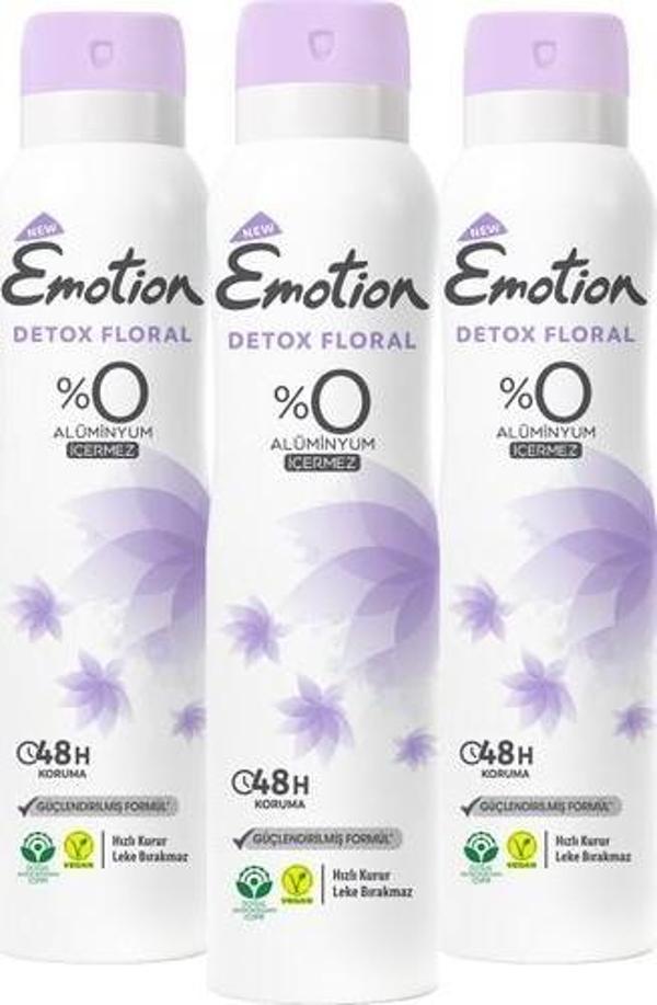 Emotion Detox Floral Deodorant 3x150ml - Image 1