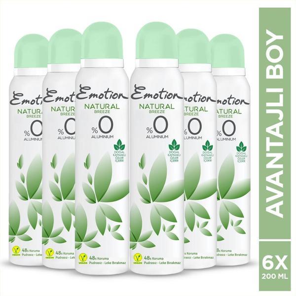 Emotion Natural Breeze Kadın Deodorant 6x200 ml - Image 1