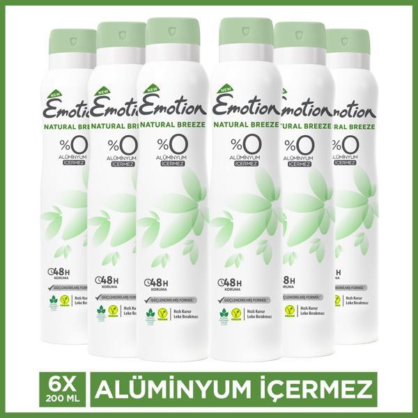 Emotion Natural Breeze Kadın Deodorant 6x200 ml - Image 1