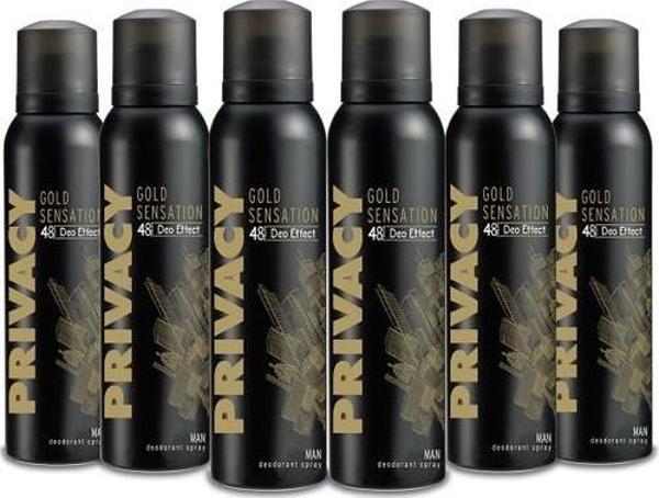 Privacy Gold Men Deodorant 6x150ml - Image 1