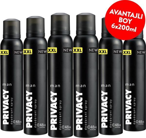 Privacy Man Erkek Deodorant 6x200 Ml - Image 1