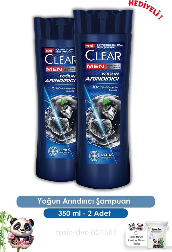 Clear Men 2'li Yoğun Arındırıcı Kepeğe Karşı Şampuan 350 ml ve ROSIE  - Image 1