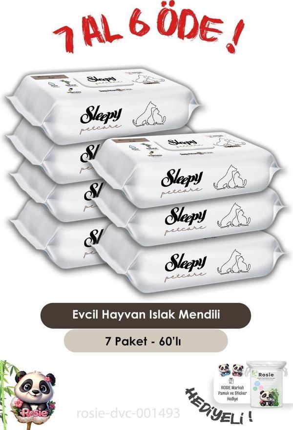 Sleepy 7 AL 6 ÖDE  Petcare Evcil Hayvan Islak Havlusu 60'lı ve ROSIE - Image 1