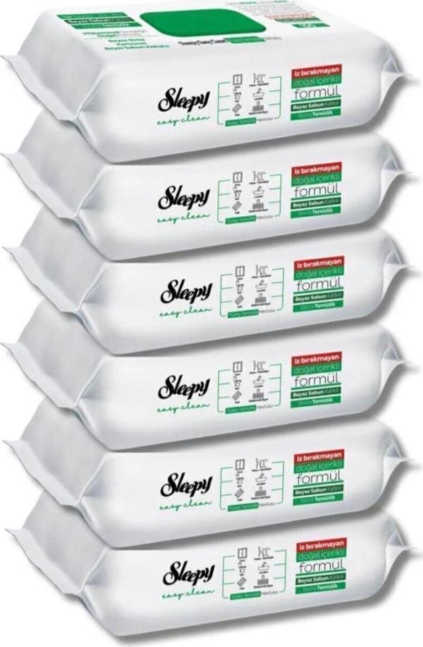 Easy Clean Beyaz Sabun Katkılı Yüzey Temizlik Bezi 100'lu 6x100 600 Yaprak - Image 1