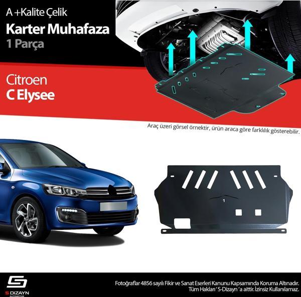 S-Dizayn Citroen C. Elysee Çelik Karter Muhafaza Koruma 2013 Üzeri A+ Kalite - Image 1