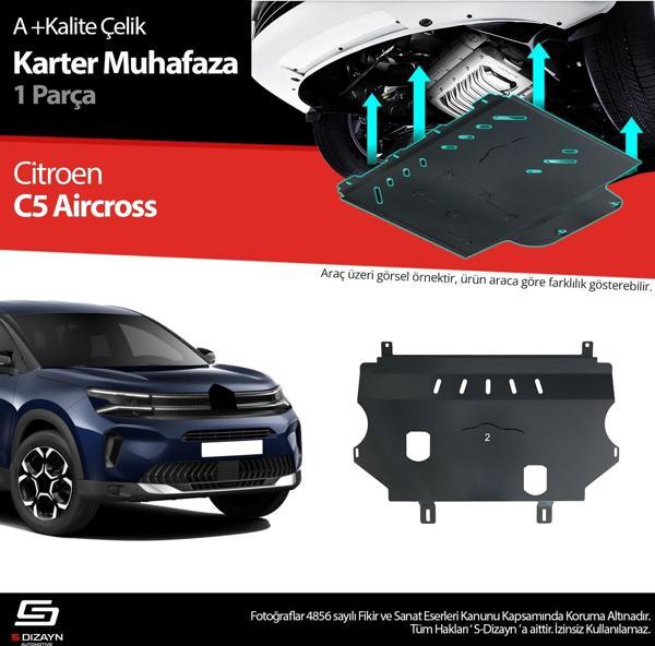 S-Dizayn Citroen C5 Aircross Çelik Karter Muhafaza Koruma 2017 Üzeri A+ Kalite - Image 1