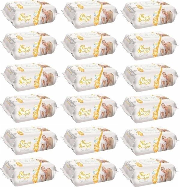 Islak Havlu Mendil 90 Yaprak 18 Li Set Sensitive Plastik Kapaklı - Image 1