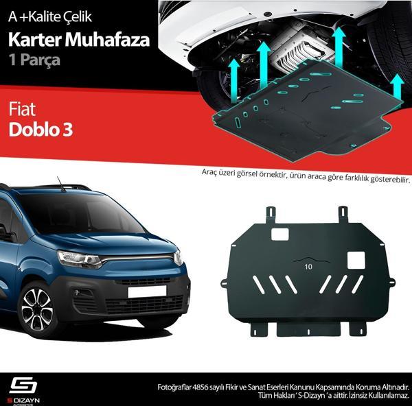 S-Dizayn Fiat Doblo Çelik Karter Muhafaza Koruma 2023 Üzeri A+ Kalite - Image 1