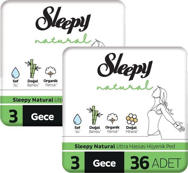 Natural Ultra Hassas Hijyenik Ped Gece 72 Adet Ped - Image 1