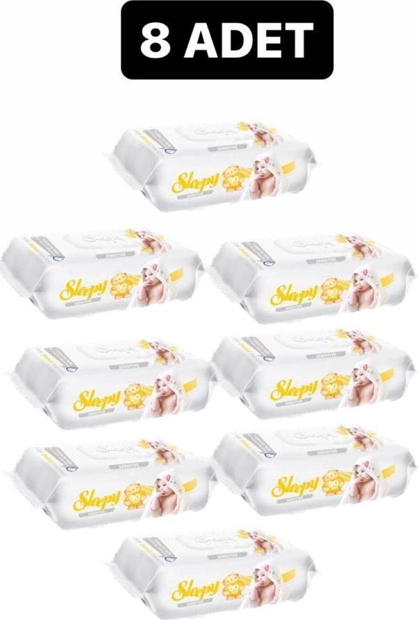 Sensitive Islak Havlu 8x90 Lı 8 Paket 720 Yaprak - Image 1