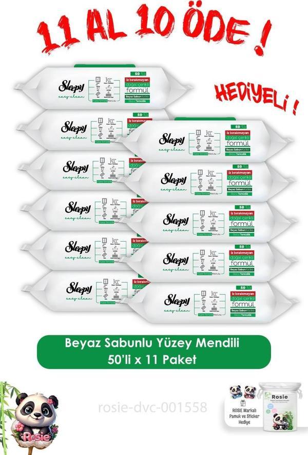 Sleepy 11 AL 10 ÖDE Easy Clean Yüzey Temizlik Havlusu 50' li  ve  ROSIE  - Image 1
