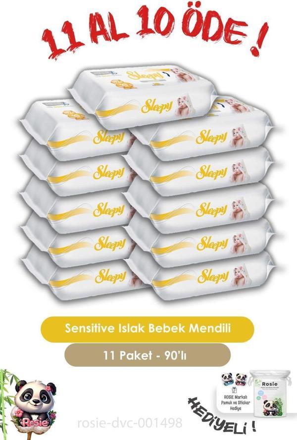 Sleepy 11 AL 10 ÖDE Sensitive Islak Mendil 90'lı ve ROSIE - Image 1