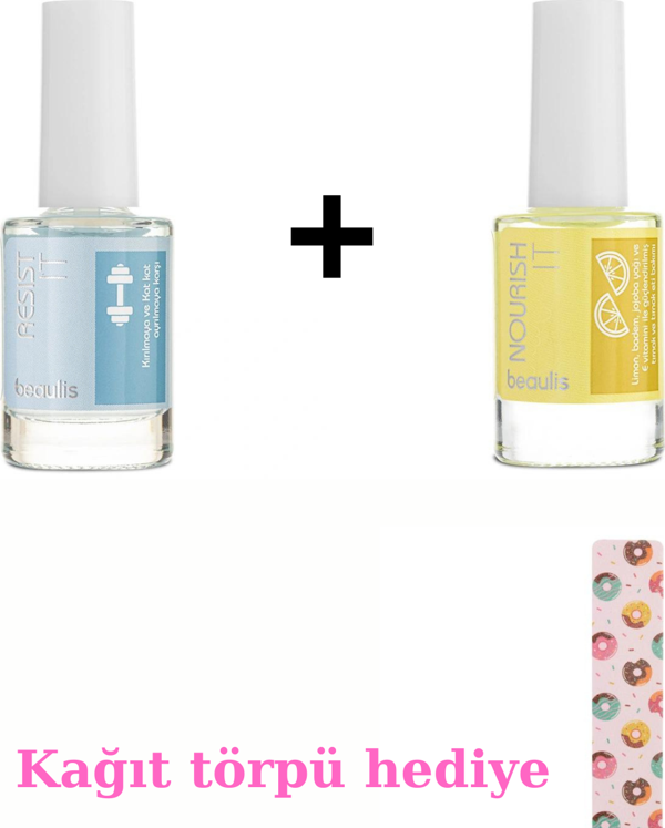 Beaulis Nourish It Besleyici Tırnak Eti Bakım Yağı 10 ml Beaulis Resist It Tırnak Güçlendirici Baz 10 ml - Image 1