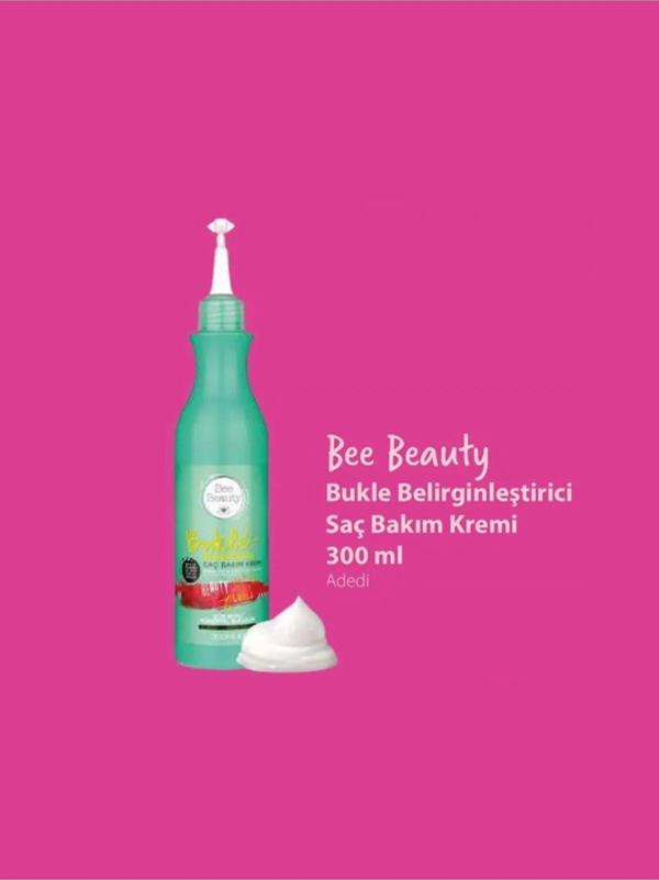 Bee Beauty Bukle Belirginleştirici Saç Bakım Kremi 300 ml 5 Adet Saç Maskesi Hediyeli - Image 1