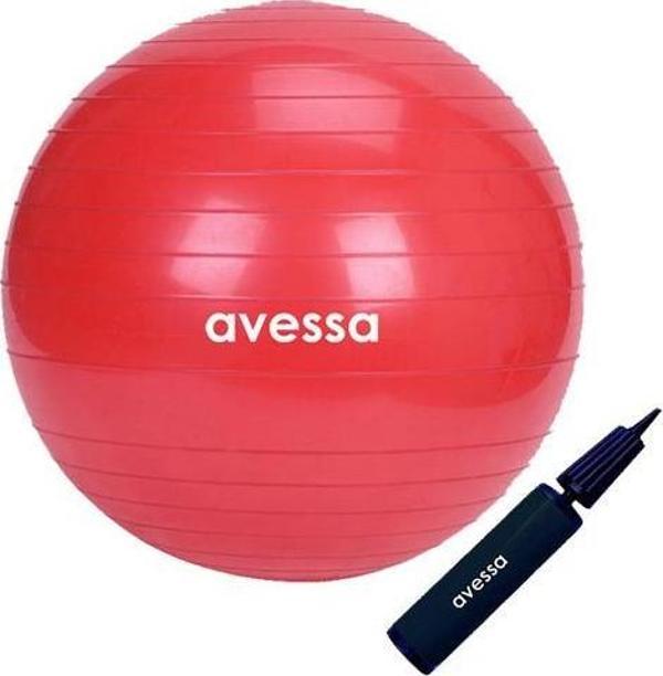 Avessa Pilates Topu 65 cm Kırmızı Pompalı - Image 1
