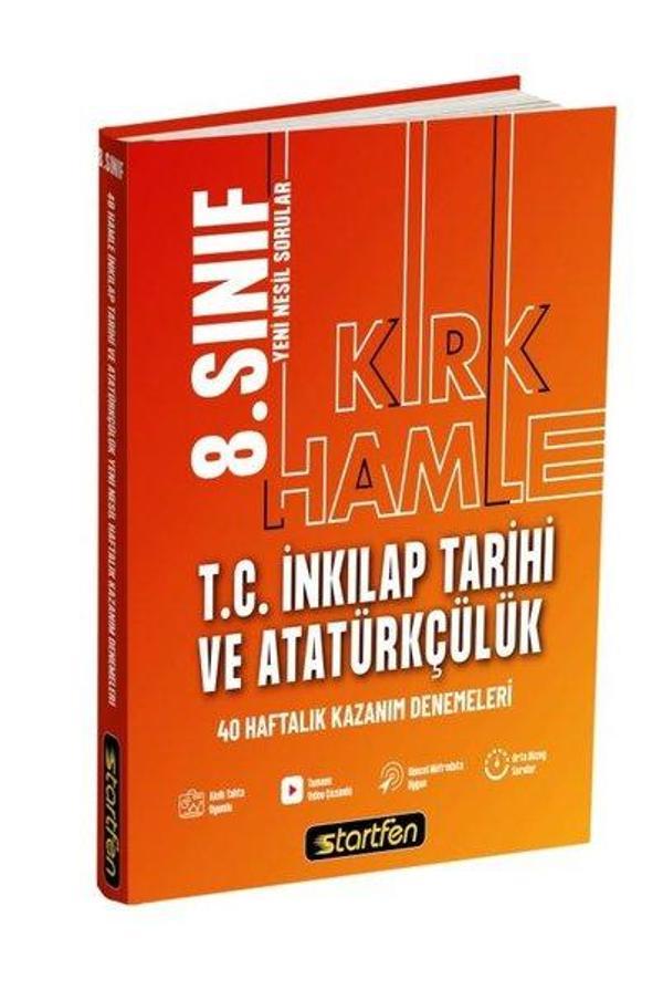 8. Sınıf İnkılap Tarihi 40 Deneme Haftalık Kazanım Denemeleri - Startfen Yayınları - Image 1