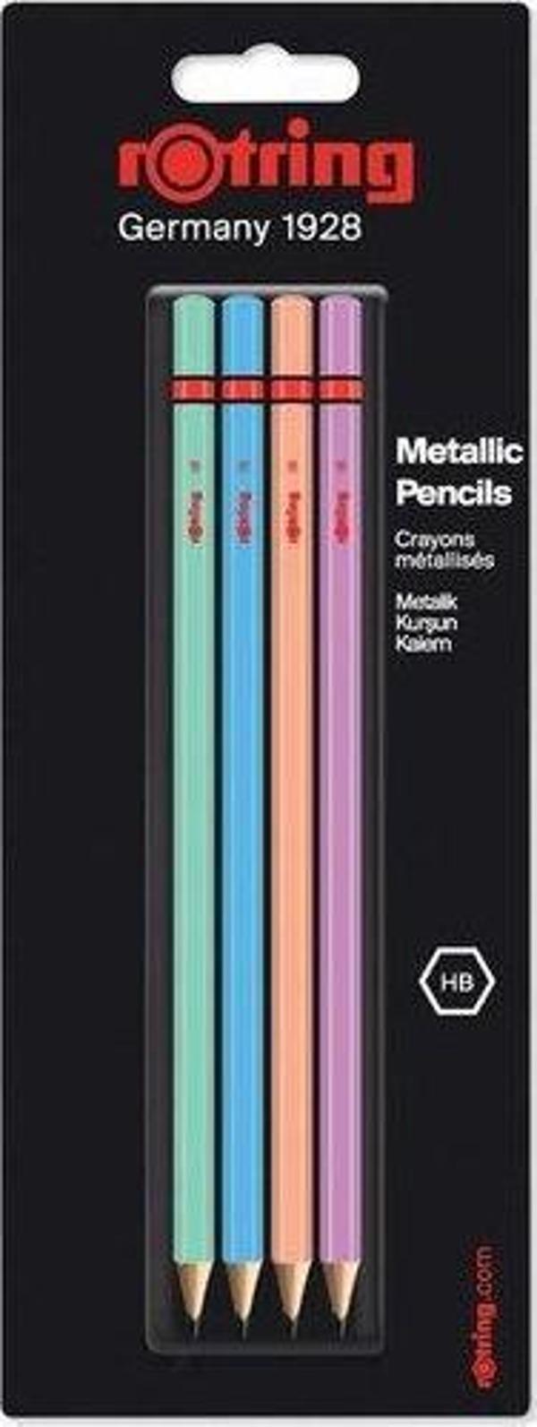 Rotring 4'lü Blister Metalik Kurşun Kalem - Image 1