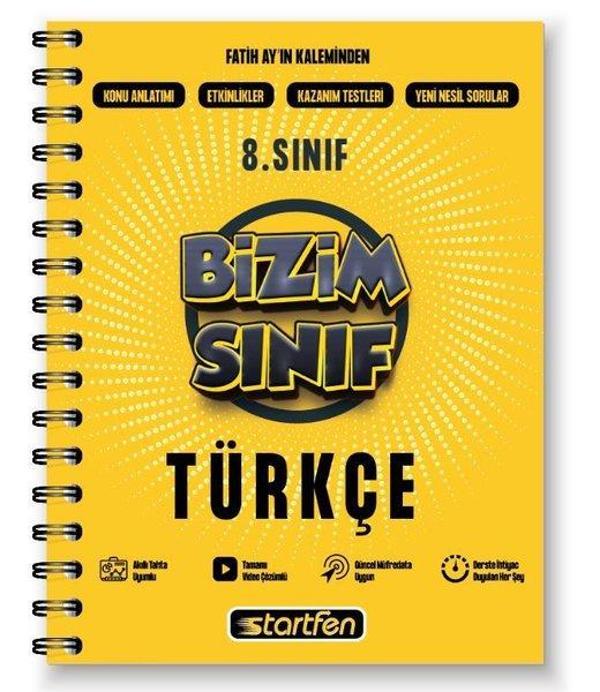 8. Sınıf Bizim Sınıf Türkçe Defteri - Startfen Yayınları - Image 1
