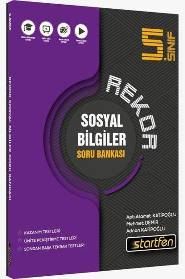 5. Sınıf Sosyal Bilgiler Rekor Soru Bankası - Startfen Yayınları - Image 1