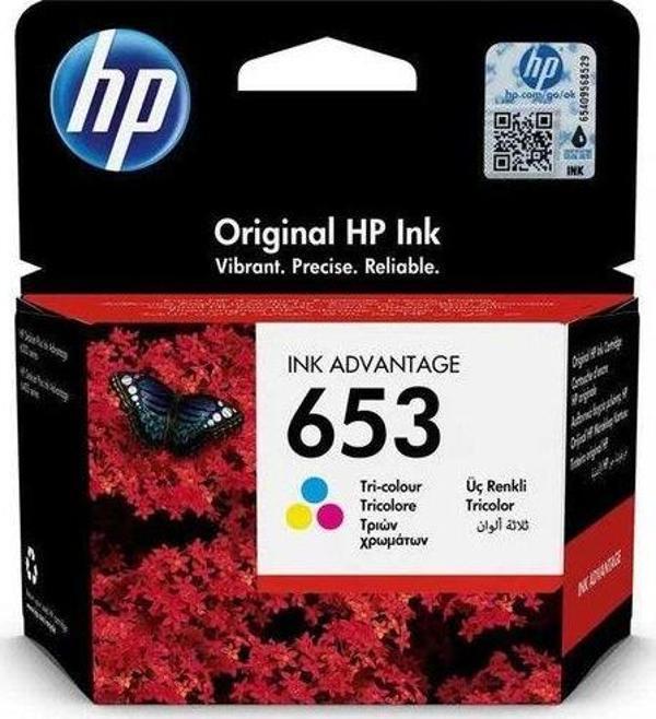 HP 653 3YM74AE Renkli Orjinal Kartuş / Deskjet 6075 / 6475 - Image 1