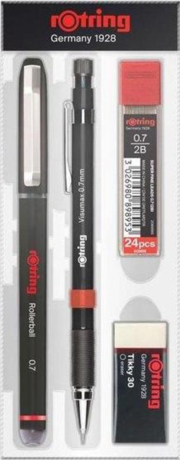 Rotring Silgi Hediyeli Ofis Seti Siyah Mürekkep - Image 1