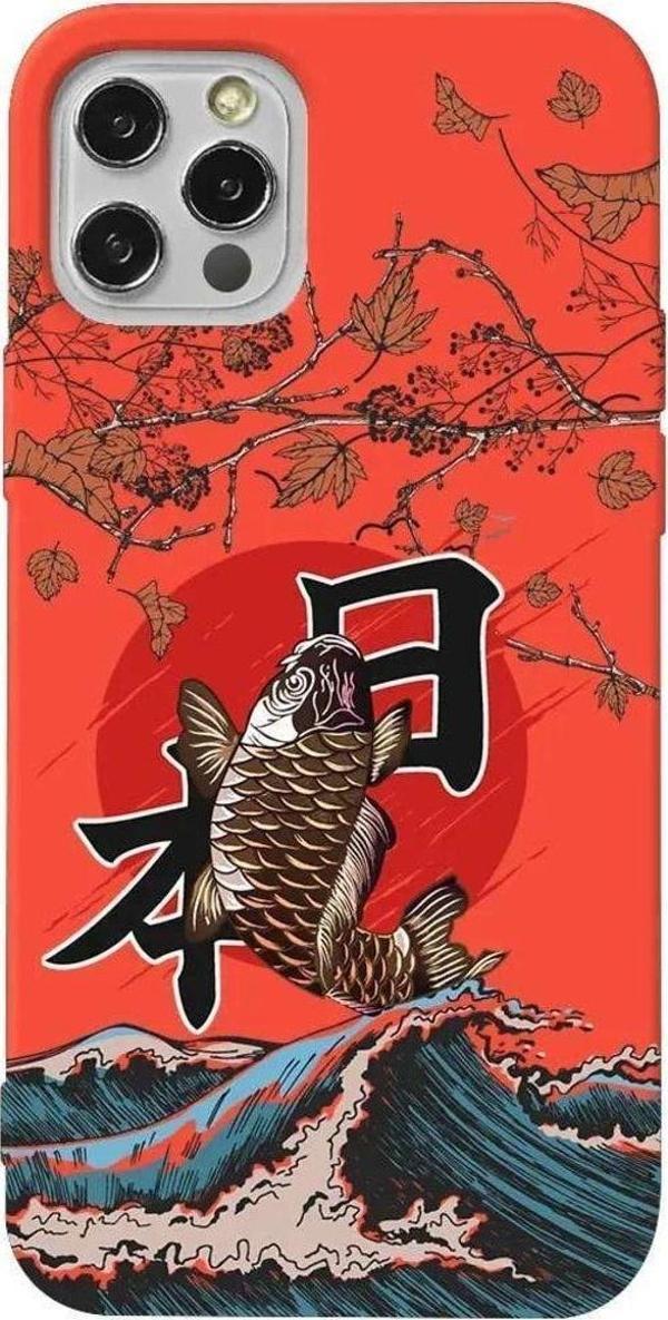 İphone 12 Pro Max Turuncu Renkli Silikon Telefon Kılıfı - Japonya - Image 1