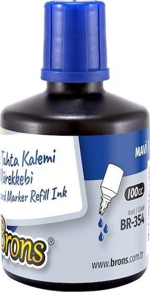 Brons BEYAZ TAHTA KALEM MÜREKKEBI 100cc MAVI BR-354 - (6 Adet) - Image 1