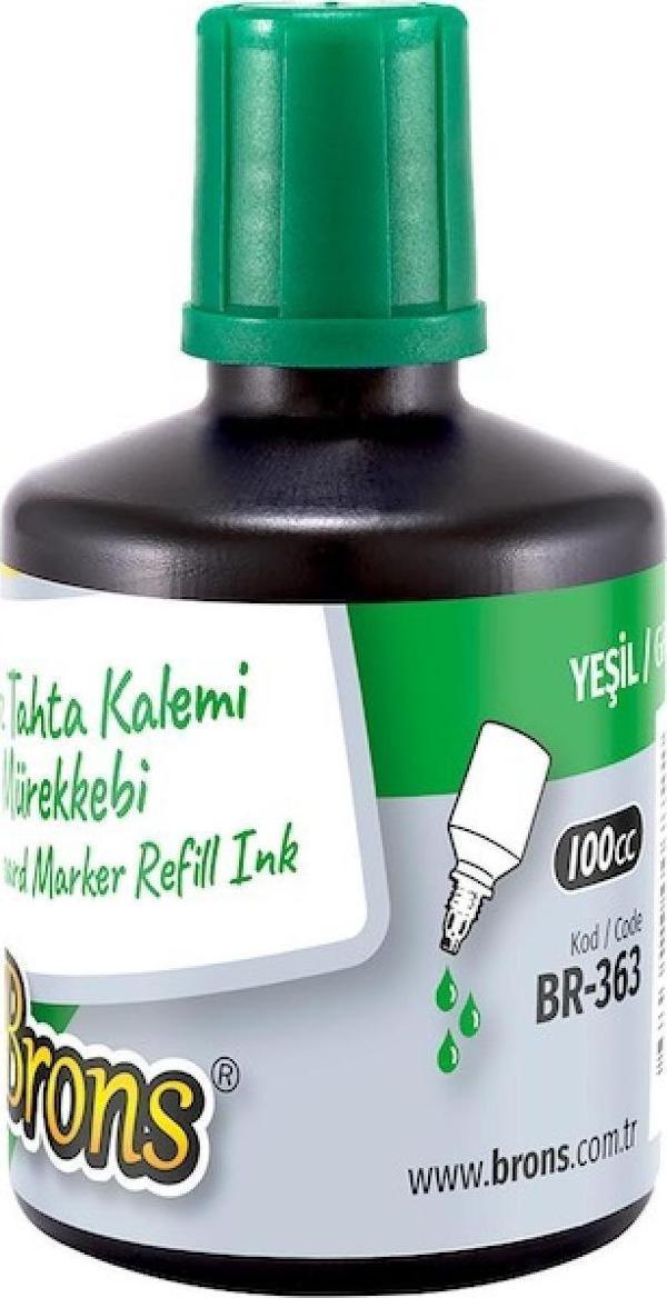 Brons BEYAZ TAHTA KALEM MÜREKKEBİ 100cc YEŞİL BR-363 - (6 Adet) - Image 1