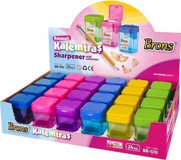 Brons KALEMTRAŞ HAZNELİ KARE BR-570 - (24 Adet) - Image 1