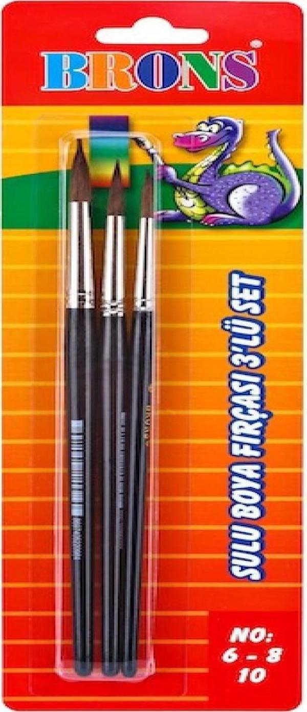 Brons SULUBOYA FIRÇA SETİ 3 LÜ (6-8-10) BR-245 - Image 1