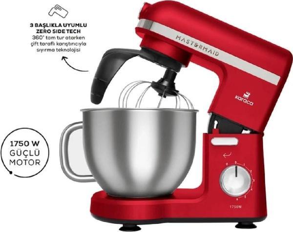 Karaca Mastermaid Chef Pro Çift Kollu Stand Mikser Imperial Red 1750 W - Image 1