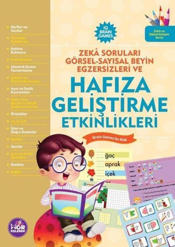 Hafıza Geliştirme Etkinlikleri - Zeka Soruları Görsel - Sayısal Beyin Egzersizleri Ve - Mor Kelebek - Image 1