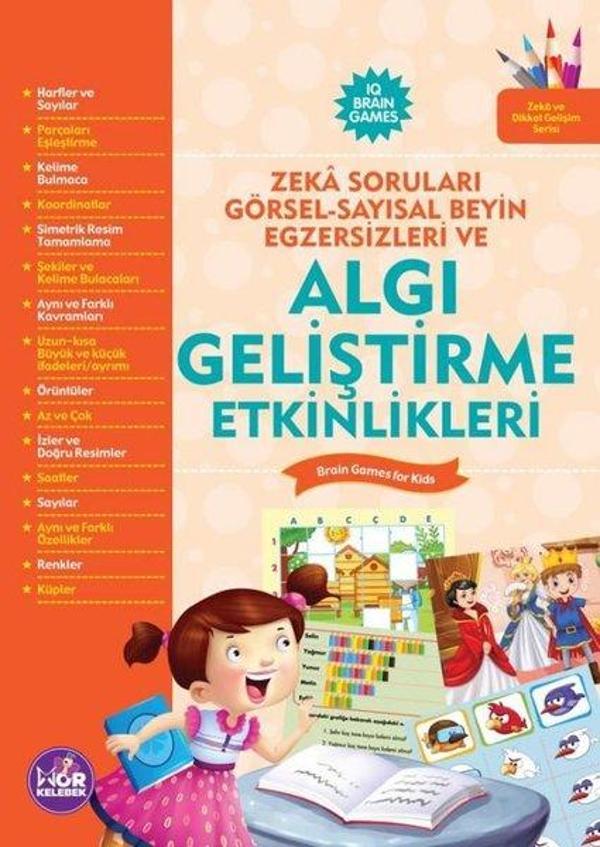 Algı Geliştirme Etkinlikleri - Zeka Soruları Görsel - Sayısal Beyin Egzersizleri Ve - Mor Kelebek - Image 1