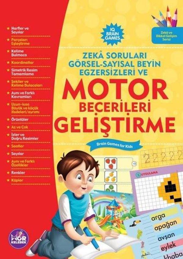 Motor Becerileri Geliştirme - Zeka Soruları Görsel - Sayısal Beyin Egzersizleri Ve - Mor Kelebek - Image 1