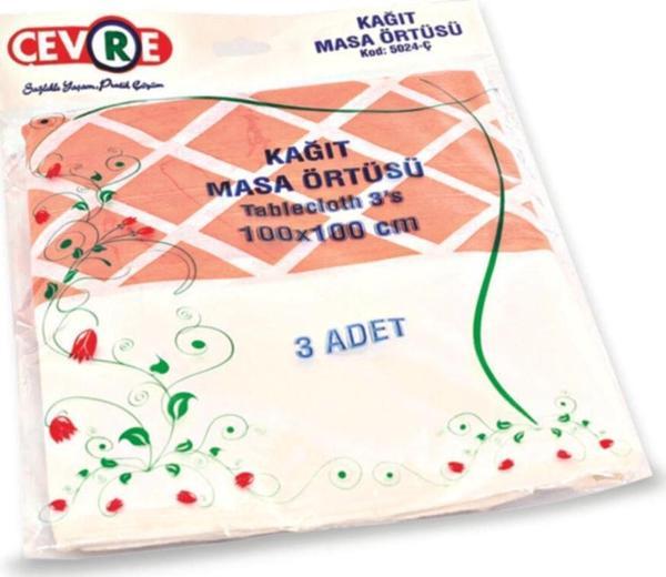 Çevre Kağıt Masa Örtüsü 3'Lü 100X100 - Image 1