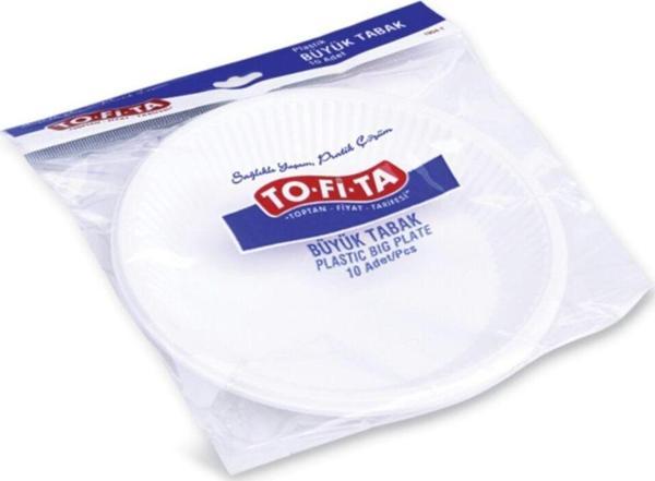 Tofita Büyük Plastik Tabak 10'Lu - Image 1