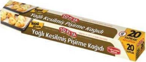 Tofita Hazır Kesilmiş 20 Yaprak Yağlı Pişirme Kağıdı 42X37 Cm - Image 1